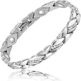 Copper Bracelet for Women,Pure Copper MagneticBracelets,Natural Unique Gemstone,Gifts forWomen,Adjustable,Outdoorfun Durability, Jewelry Gift:_silvery