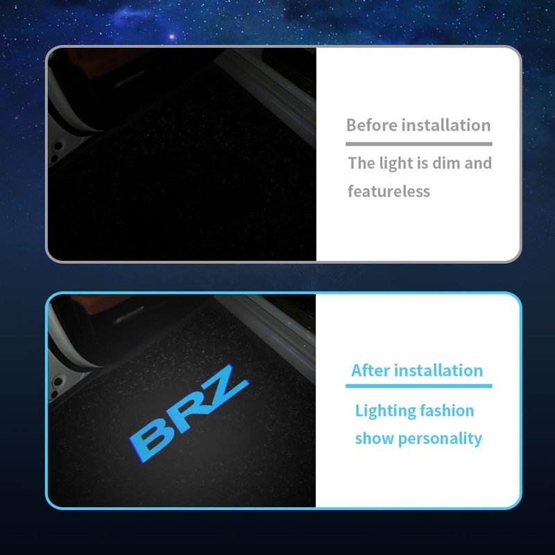 uunonaha 2 pcs Non-Fading LED Car Door Logo Lights Courtesy