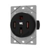 Leviton 50 Amp EV Charging Receptacle/Outlet, Heavy Duty, Weather Resistant,
