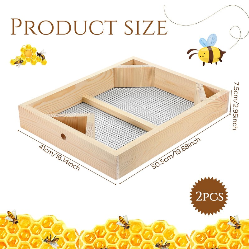 Cinnvoice 2 Pack Beehive Candy Board 10 Frame, Bee Candy
