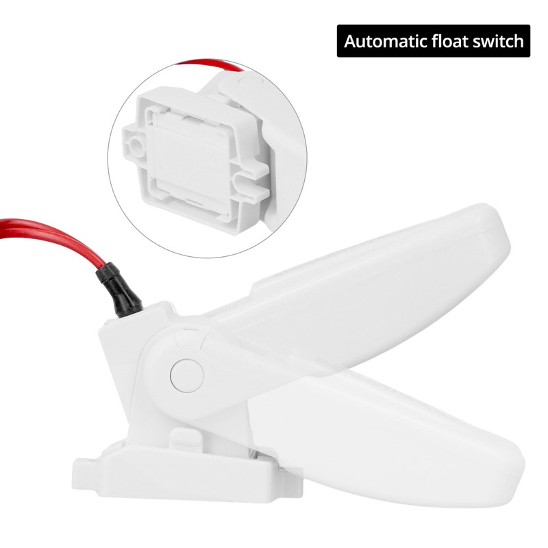 QWORK 2 Pack Heavy-Duty Automatic Boat Bilge Pump Float Switch