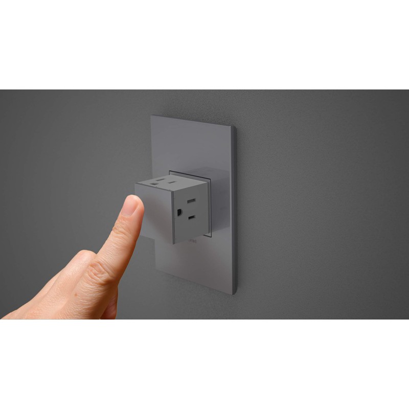 Legrand adorne 15Amp 1-Gang Pop-Out Outlet in Magnesium, ARPTR151GM2