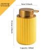 CurcKua Ceramic Foam Soap Dispenser 11Oz Refillable Yellow Foam Soap