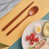 Ecloud Shop® Woden spoon chopsticks sets Korean dinnerware combinations 2pcs