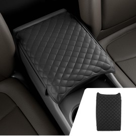 Maxzina Armrest Cover Compatible with 2023-2026 Honda Pilot & 2024-2026 Ridgeline & 2024-2026 Passport Armrest Protector PU Leather Waterproof Car Armrest Pad Interior Accessories