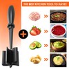 3Pcs Meat Chopper,Ground Beef Chopper with 5 Blade Head, Masher