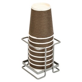 Paper Cup Holder, Paper Cup Stand, Disposable Cup Storage, Cup Dispenser, Tabletop, 1 Row, 2 Rows, Iron, Divider Storage, Breathable, Hygienic, Multifunctional, Space Saving, Suitable for Office and