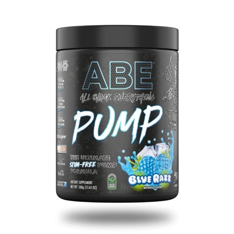 ABE Blue Raspberry Pre-Workout Powder Stim -Free Pump 40 Scoops