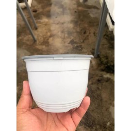 Te Ku 100 Macetas Flexibles 5 Pulgadas Colgantes Con Gancho Blanco