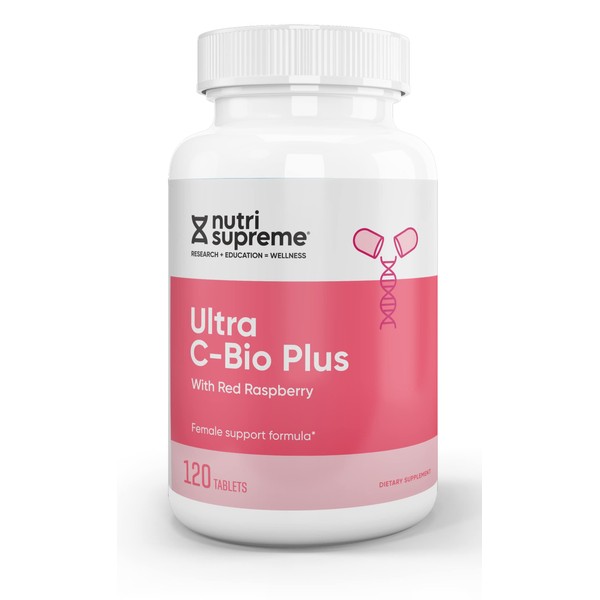 Nutri Suprme Ultra C-Bio Plus, Female Support Formula with Red Raspberry, Vitamin C, and Bioflavonoids , 120 Tablets, Vegetarian, Kosher