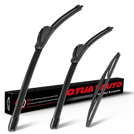 OTUAYAUTO Windshield Wiper Blades - Replacement for Acura MDX 2007-2013, Front and Rear Wiper Blade, J/U Hook - 26"+21"+12" (Pack of 3)