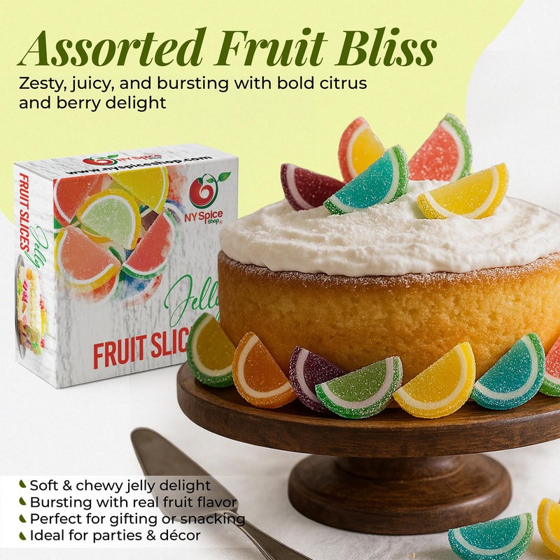NY SPICE SHOP Jelly Fruit Candy - 1 Pound Fruit
