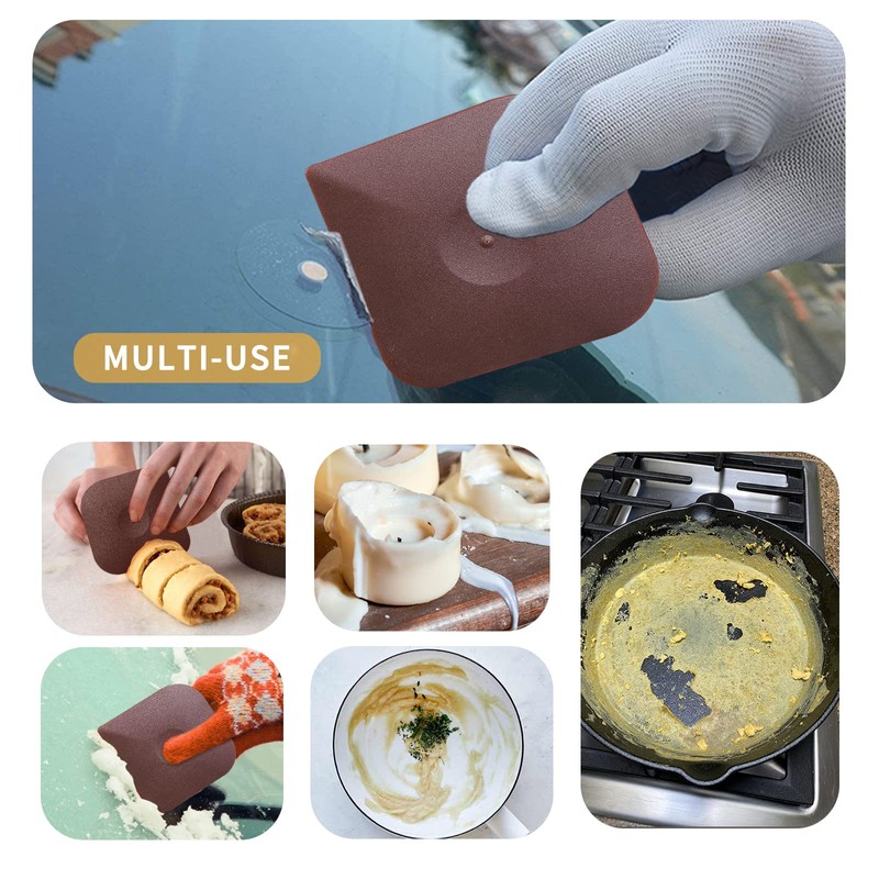 Pan Scraper Dish Scraper Tool Set, 5 Pack Plastic Pan