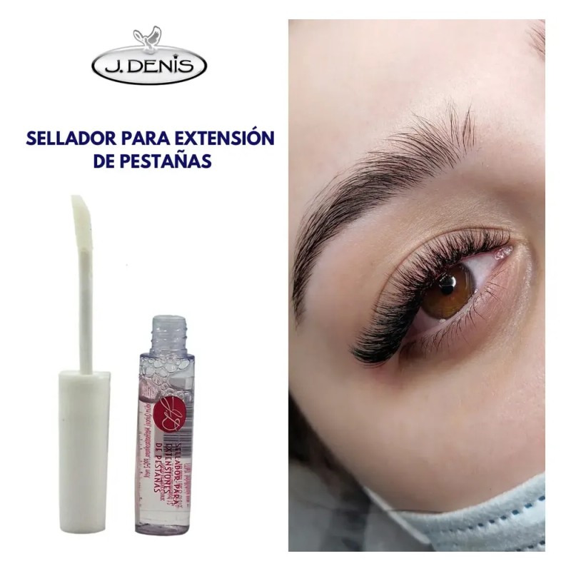 Sellador Transparente Extensiones Pestañas J. Denis Resistente al Agua