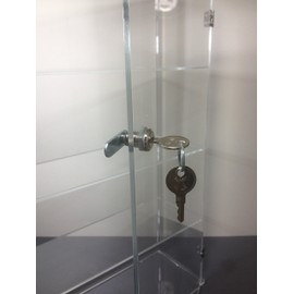 T'z Tagz Brand Acrylic Lucite Showcase Jewelry Pastry Bakery Counter Display W/Door & Lock (10" X 4" X 18.25"h)