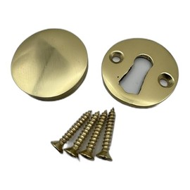 Thingymabob Stainless Steel Effect Key Hole Cover & Plate, Escutcheon, Door Lock Accessories, Decorative, Satin Nickel, Chrome & Brass (Brass)