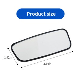 Car Blind Spot Mirror, 3.7 Inches X 1.4 Inches Framed Rectangular Wide Angle Rearview Mirror, Adjustable Hd Wide Angle Parking Aid Tool Universal For Most Cars (2 Pcs Black)