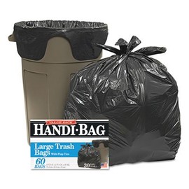 Super Value Pack Trash Bags, 30gal.65mil, 30 x 33, Black, 60/Box (2 Boxes)