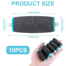 10Pcs Pedi Replacement Rollers Heads Refills Compatible with Scholl Velvet Smooth, for Feet Pedicure Hard Skin Remover, Effective Foot Care Pumice Stones