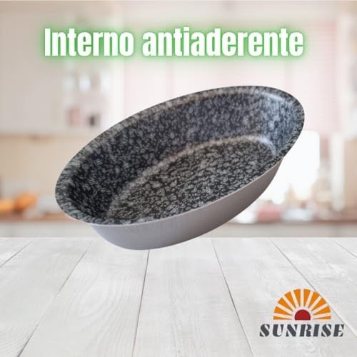 Sunrise Backformen Für Leccesi Pasticciotto – 6 Stück, Aluminium, Antihaftbeschichtet, 10,5x7 Cm, Made In Italy