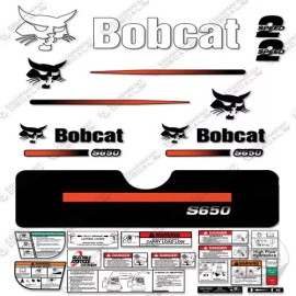 Aftermarket Fits Bobcat S650 Compact Track Loader Decal Kit Skid Steer (Straight Stripes)