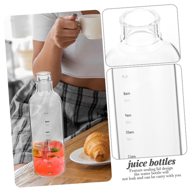 Mikinona Large Capacity Clear Plastic Water Bottle with Scale Hydration