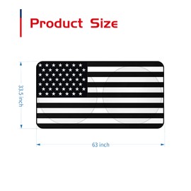 Gseigvee 1 PC Car Windshield Sun Shade B&W American-Flag USA Patriotic Design-Foldable Car Front Window Sunshade for Most Sedans SUV Truck-Blocks UV Rays and Keeps Your Car Cool (63 x 33.5 inches)