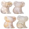 Nupuyai Sakura Agate Stone Koala Figure Small Decorative Crystal Gemstone