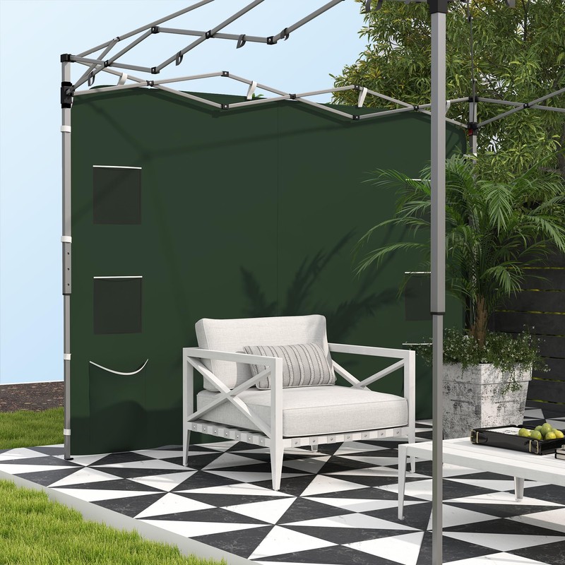 Outsunny Gazebo Side Panel, Canopy Sidewall Panel with 4 Mesh