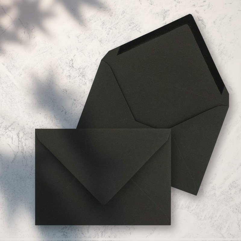 NEUSER PAPIER 50x Kraft paper envelopes DIN C6 black -