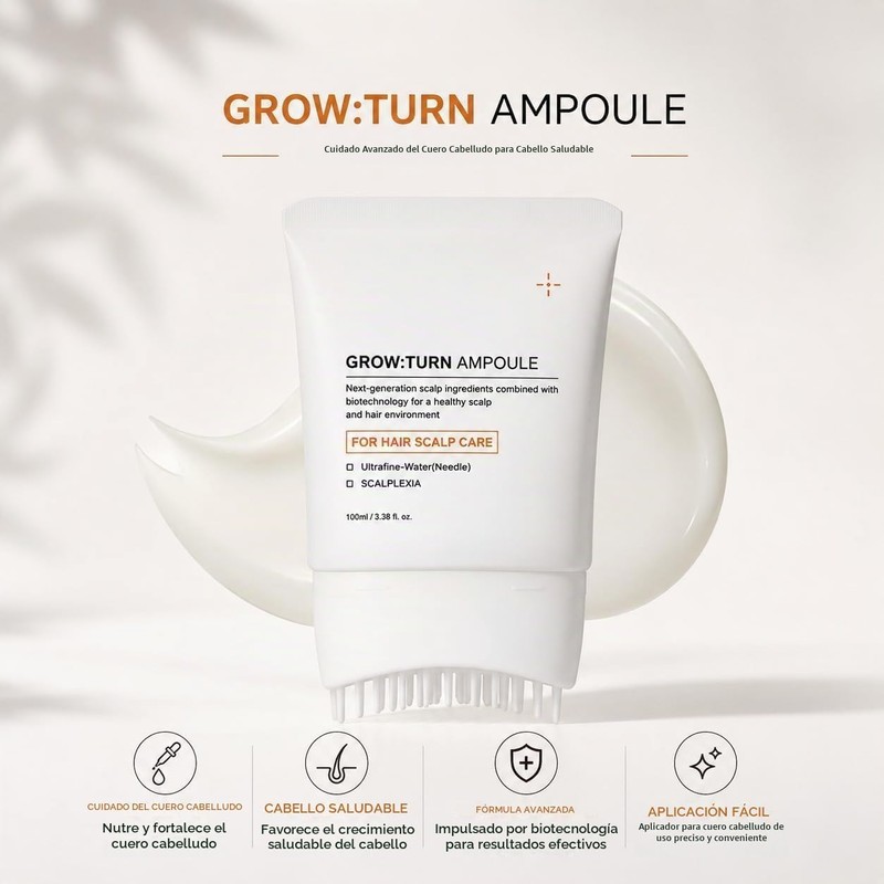 Tónico para Crecimiento del Cabello con Aplicador de Cepillo –