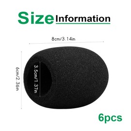 VYIBPDY Microphone Wind Protection, Dustproof and Antibacterial Mic Foam Cover, Hand Microphone Wind Protection with Good Elasticity Contractility, Pop Protection Microphone for KTV, Outdoor