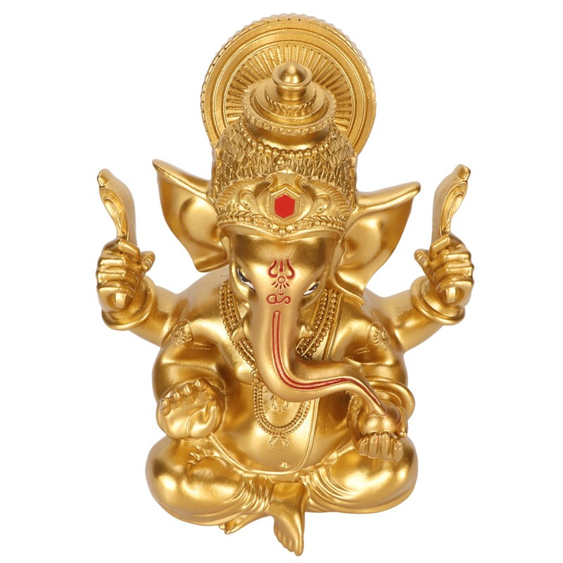 Indian Ganesha Statue Elephant Hindu God Sculpture Resin Decorative Indian
