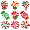 54 Pcs Christmas Candy Cut-Outs Double Printed Winter Paper Decor