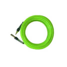 Zeluga 21-484 Z-Flex Reinforced Polyurethane Air Hose 300 PSI, 3/8" ID, 50ft. Length, Industrial Interchange with 6 Ball Coupler and Air Safety Plug, Transparent Green