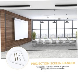COHEALI 2pcs Projector Screen Mount Bracket Wall Hanging Hook Bracket for Manual Pull Down Screens Durable Support for Drywall Brick Walls