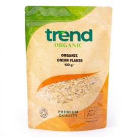 Trend Organic Onion Flakes - Perfect for Soups, Stews, Sauces, and Seasoning - Certified Organic, Non-GMO, Vegan, No Additives - Add Robust Flavour and Aroma to Your Favourite Dishes, 100g