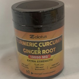 Zolotus 6 in 1 Turmeric Curcumin + Ginger Capsules 95% Curcuminoids Equivalent Exp 2026