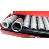 9 Piece Socket Set Long 1/4" Chrome Vanadium 5mm to