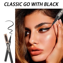 Waterproof Magic Eyeliner - Black, Long-Lasting, Sweat & Smudge-proof, Super Slim Gel Pen, Professional Eye Makeup Tool