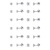 Tornito 12 Pairs Tiny Stud Earrings Stainless Steel Round Cubic