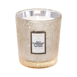 Voluspa Gilt Pomander and Hinoki, Classic Boxed 9 oz Candle, Coconut Wax Blend, Scented Candles for Home, 60 Hour Burn Time, Poured in The USA