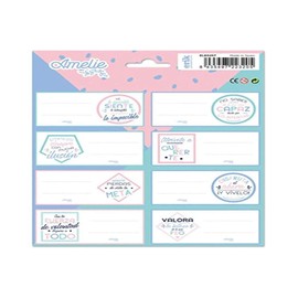 Erik Aufkleber - Etiketten Amelie Pastell Colection - Selbstklebend zum Beschriften