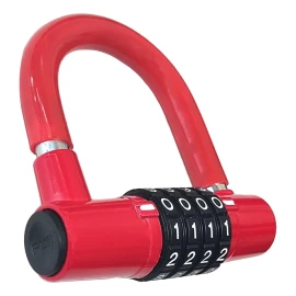 Lecute Candado 4 Digitos Acero Combinacion Bicicleta Moto Bici