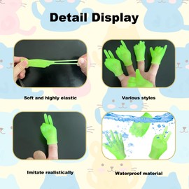 10 PCS Mini Hands, Glow in The Dark Tiny Premium Rubber Small Little Hands Realistic Miniature Plastic Portable Finger for Cat Gifts Puppet Show