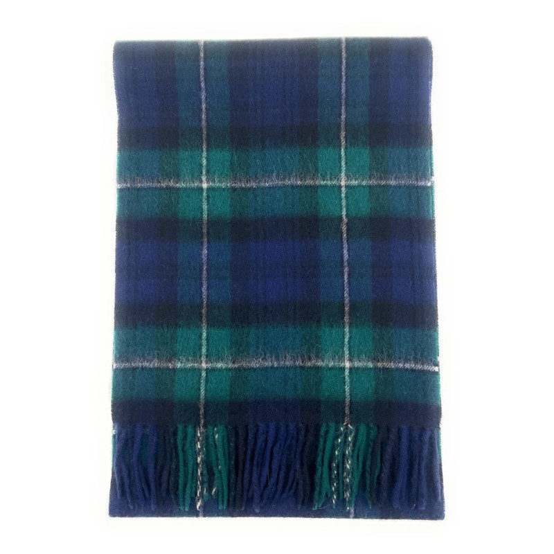100% Soft Lambswool Clan Tartan Scarf Unisex 30cm x 180cm