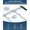 32 Sq.Ft Drop Ceiling Grid System kit, Whtie Galvanized Steel