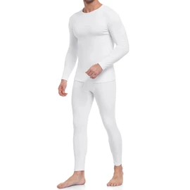 WEERTI Thermal Underwear for Men Long Johns with Fleece Lined Base Layer Men Cold Weather Top Bottom White