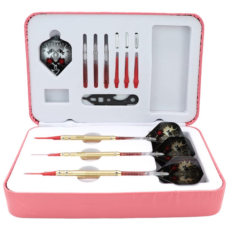 Cuesoul 16 Grams Deluxe Soft Tip Darts Set with Luxury