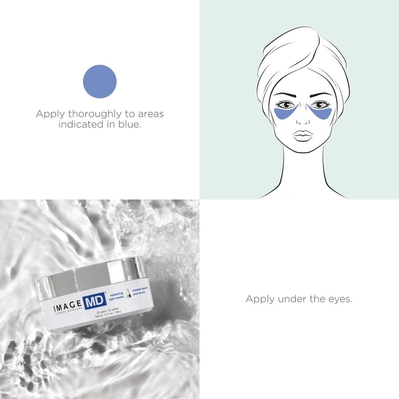 IMAGE Skincare MD - Mascarillas restauradoras para ojos, 22 unidades